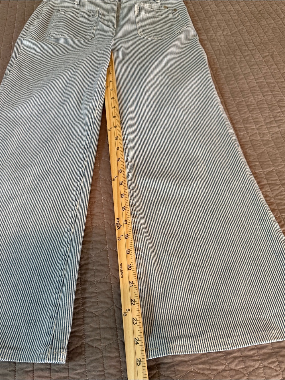 Anthropologie’s Maeve Light Blue Striped Cropped Pants! - Picture 7 of 7
